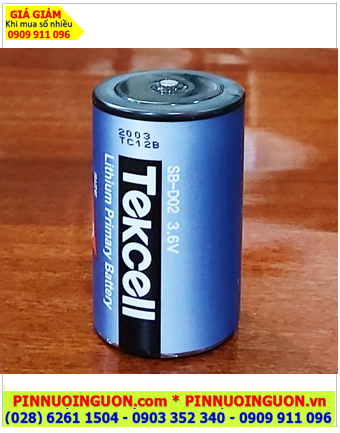Tekcell SB-D02; Pin nuôi nguồn PLC Tekcell SB-D02 lithium 3.6v D 19000mAh _Xuất xứ Hàn Quốc